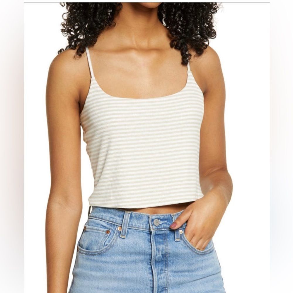 BP Stripe Rib Crop Cami​​​​
